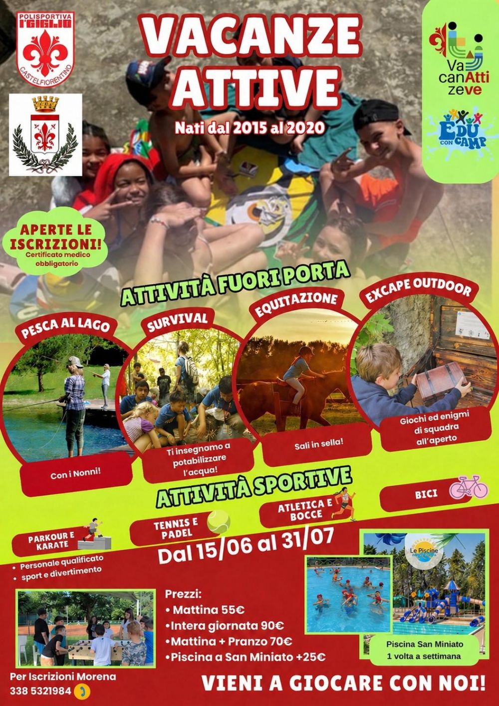 vacanze attive per i ragazzi delle elementari a castelfiorentino